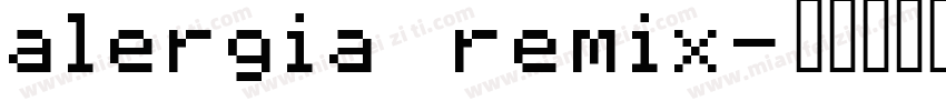 alergia remix字体转换
